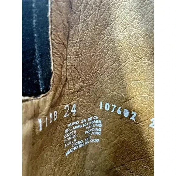 Rio Grande Cowboy Knee High Boots Womens Size US 7 Leather Western Stitch RARE - Picture 10 of 10